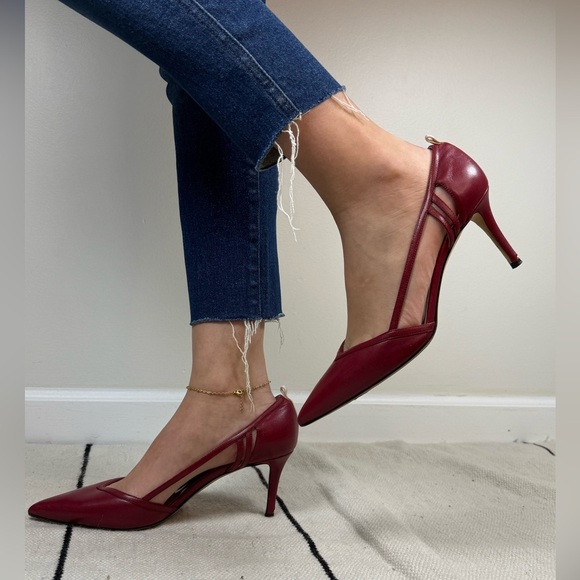RED Sarah Jessica Parker stiletto Toe Heel - Picture 3 of 6